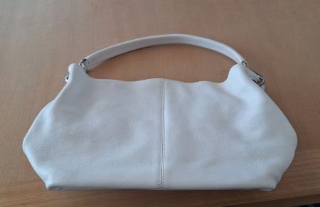 Tasche Schultertasche Handtasche weiss Casmani Milano elegan