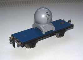 ERNO Flachwagen Spur 0 mit Container "von Haus zu Haus"