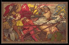 Schweizer Bundesfeier 1911, Schlachtszen
