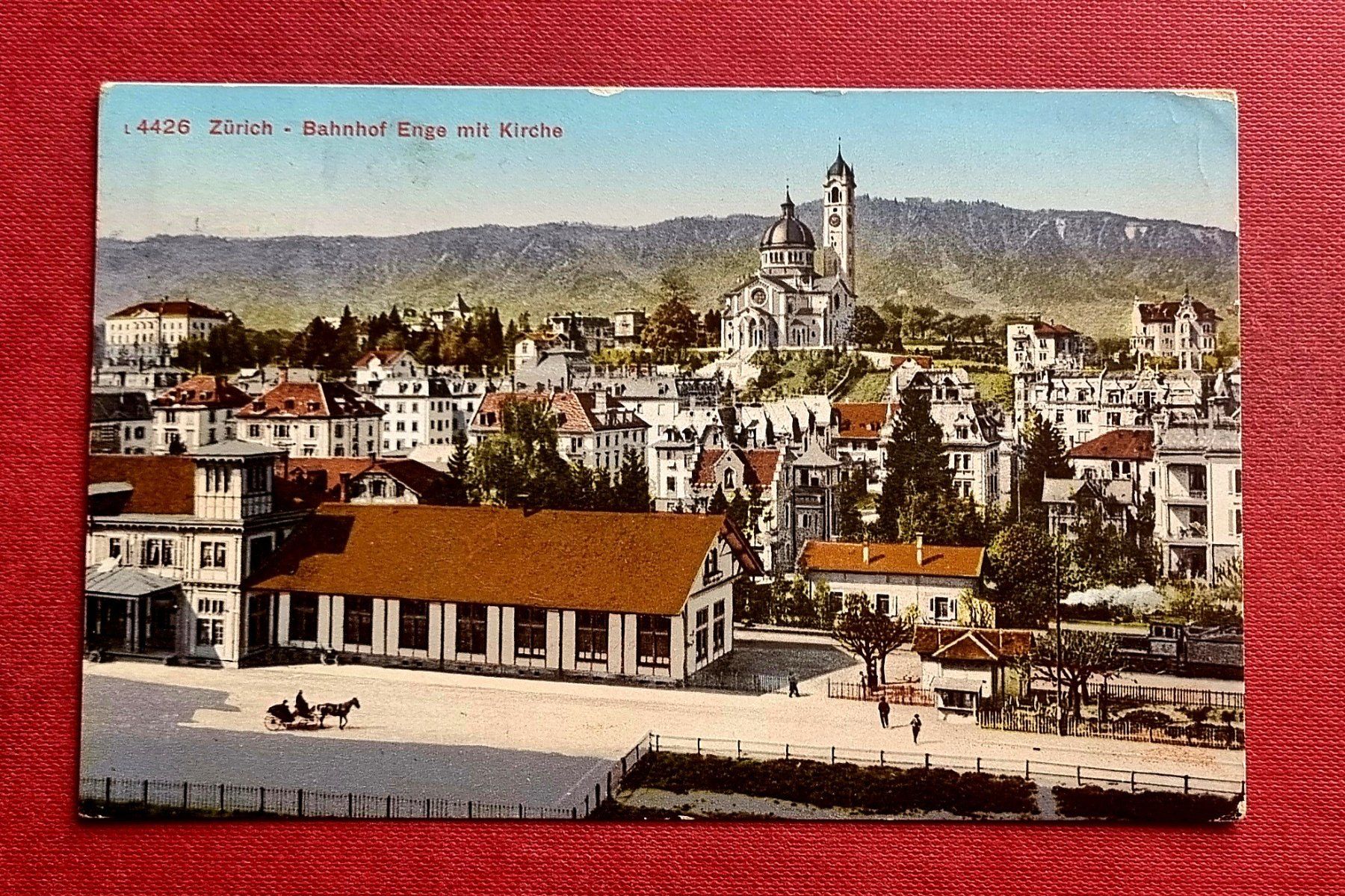 Ansichtskarten: Zürich - Bahnhof Enge - Eisenbahn - Dampfzug - 1914 – Gebraucht aus Rothrist von RROENK