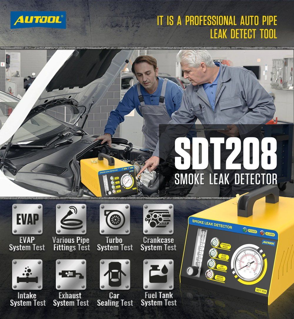 Tutti gli attrezzi: AUTOOL SDT208 Auto Rauch Leck Detektor EVAP System Tester – Nuovo e nell'imballaggio originale da Malans GR venduto da BUYBEST-Schweiz 1