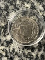 5 Franken 1967 5 FR Münze guter Zustand