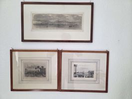 Historische Havanna Stiche 19 Jh gerahmt