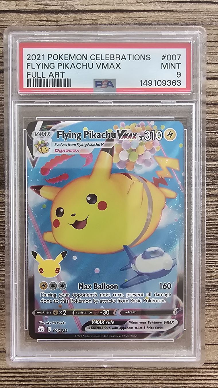 Pokémon Carte collezionabili: 2021 Pokemon Flying Pikachu VMAX PSA 9 full art – Nuovo (secondo la descrizione) da Winterthur venduto da GreenSkyline