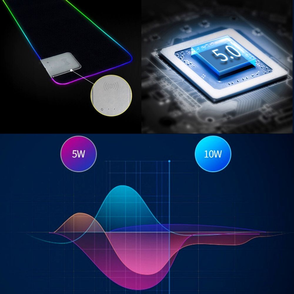 Tappetini per mouse: Mauspad mit Qi und RGB – Nuovo e nell'imballaggio originale da Dietlikon venduto da Salesmax 5