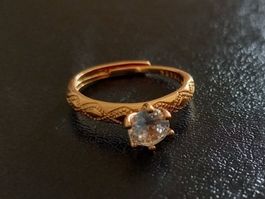 Vergoldet Ring, verstellbar (54 bis 60)