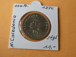 Nouvelle Caledonie 1976, 100 Francs   stgl.