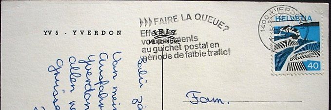 Cartes postales: YVERDON Auto – D'occasion à Jona par philajona 1