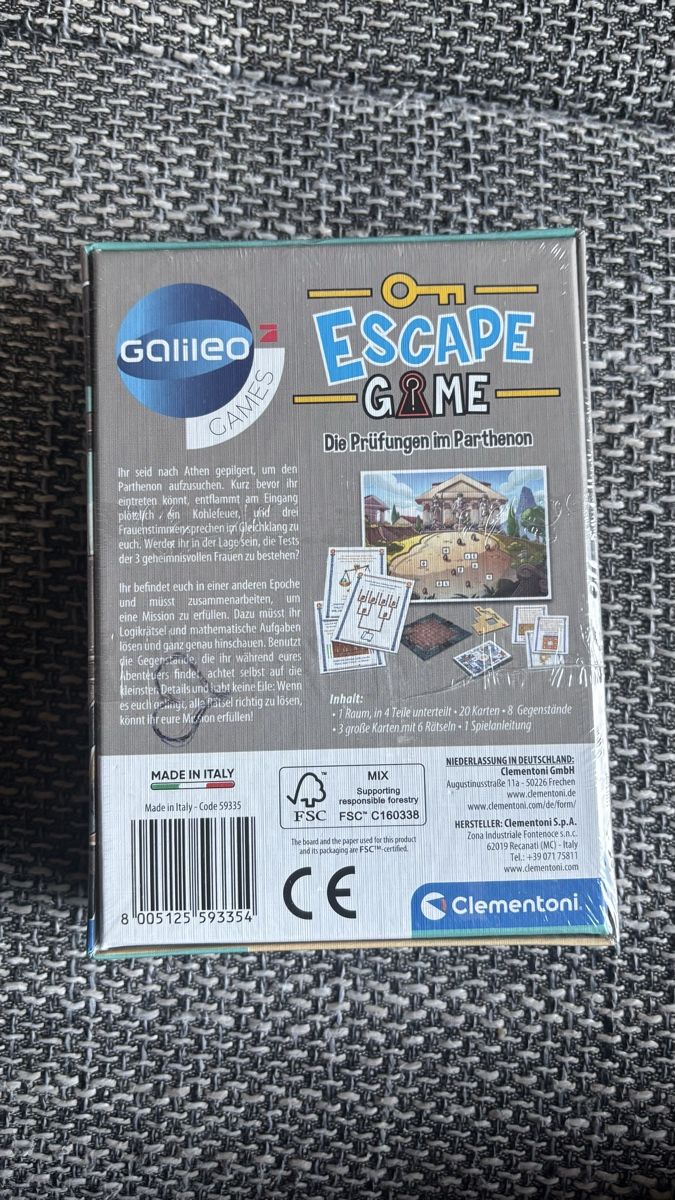 Clementoni Giochi: Galileo Escape Game – Nuovo e nell'imballaggio originale da Wetzikon ZH venduto da pinkilady44 1