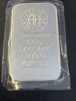 (521)Silberbarren Argor Heraeus 100g 999.0 neu in Folie