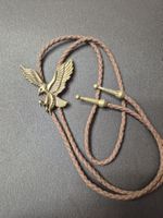 8) Bolo-Tie Westernkrawatte Adler Flying Eagle Bronze Neu