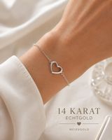Damen Herz Armband 14karat Gold
