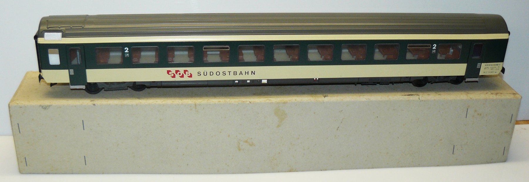 Hermann Modellini di ferrovie: EW4 Südostbahn SOB, 2.Kl., Spur 0, Hermann – Usato da Hombrechtikon venduto da Luetzelsee 1