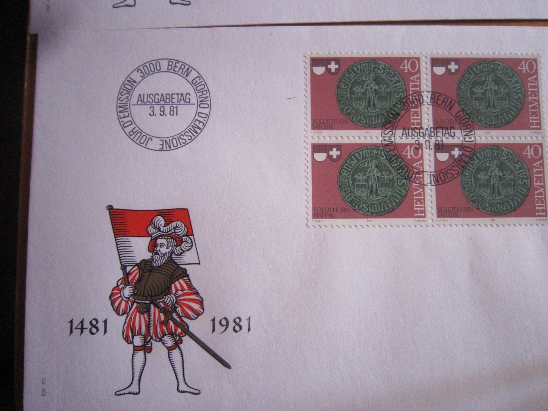 Tutti i francobolli: CH 1981 FDC Serie einzeln 4er und Maximumkarten – Usato da Gordola venduto da Polentaefung 8