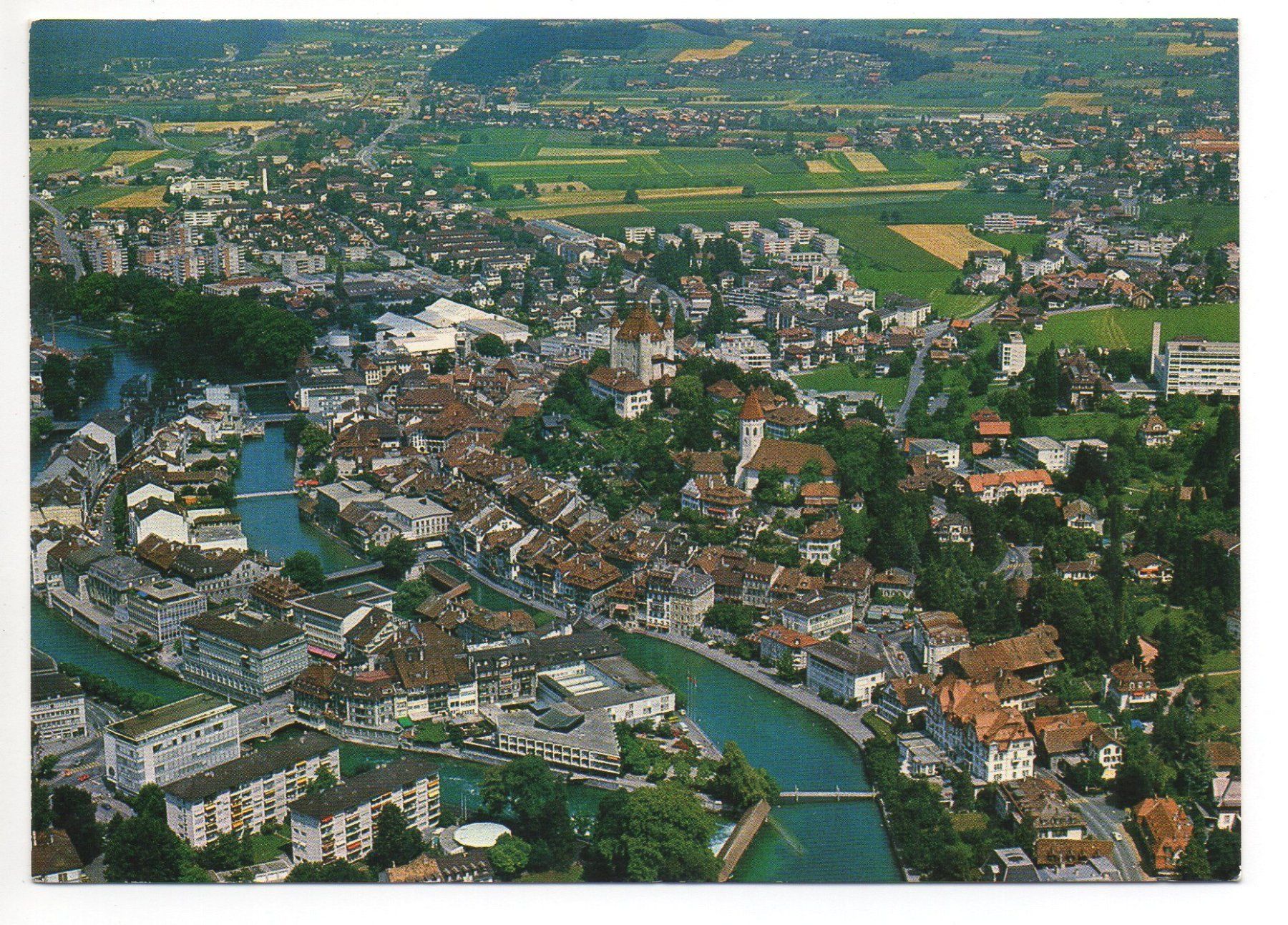 Cartoline postali: THUN Flugaufnahme – Usato da Jona venduto da philajona