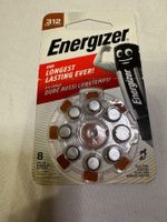 Piles auditives Energizer 312 neuves, lot de 8 pièces (433)