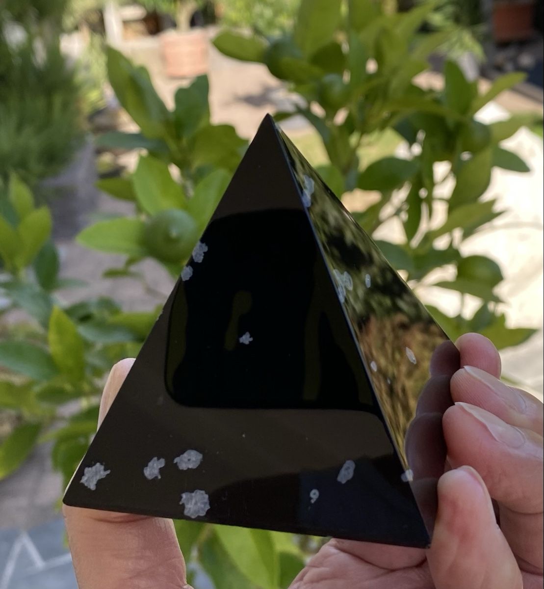 Minerali & Pietre curative: Sehr schöne Schneeflockenobsidian Pyramide  – Usato da Selzach venduto da 321compac 6
