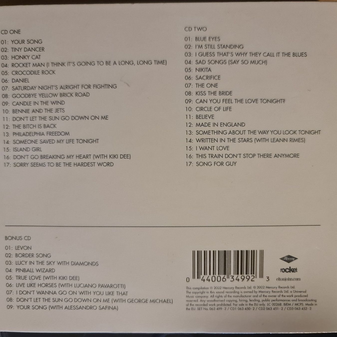CDs: Elton John Greatest Hits 1970 - 2002 – Gebraucht aus Dintikon von  1
