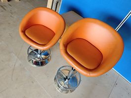 Paal Lounge Stühle, Kunstleder Farbe: orange