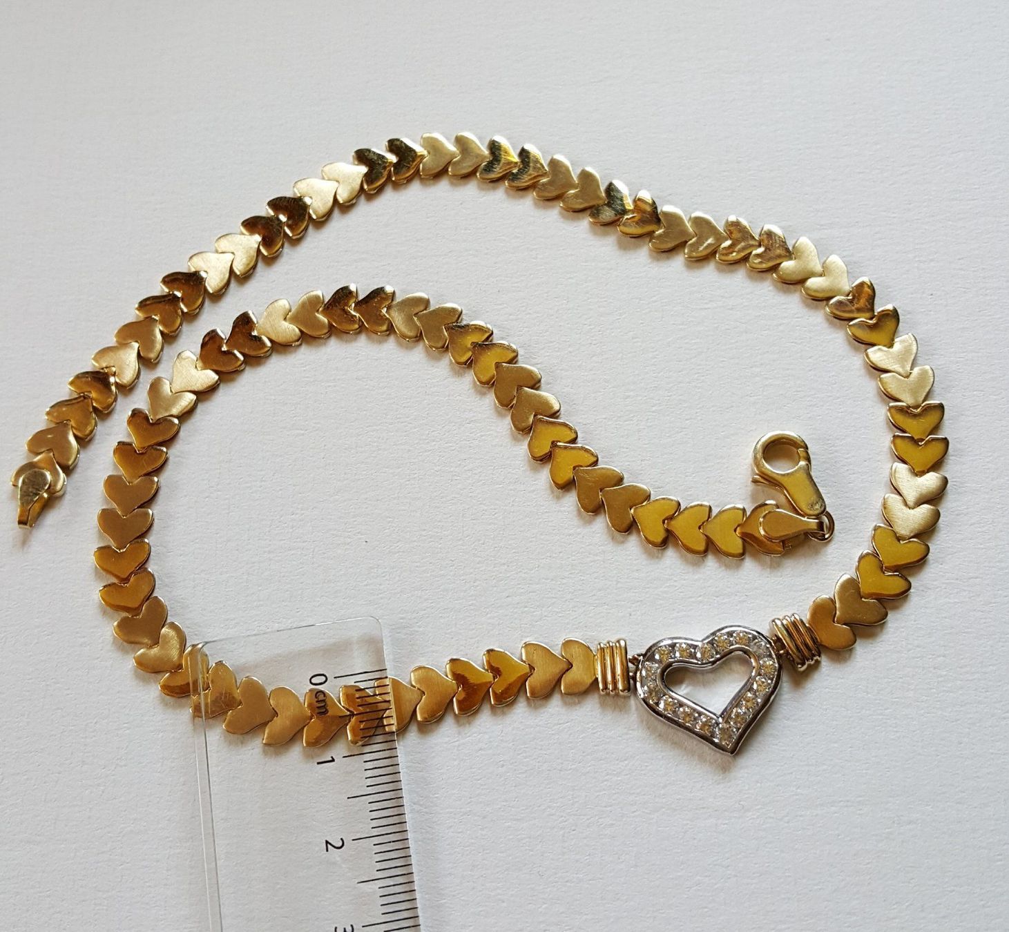 Catenine: Massiv 585 Gold Collier Mit Steine – Usato da Wald ZH venduto da Aniade 2