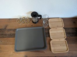 Tablett, Bretter, Teebereiter-Set