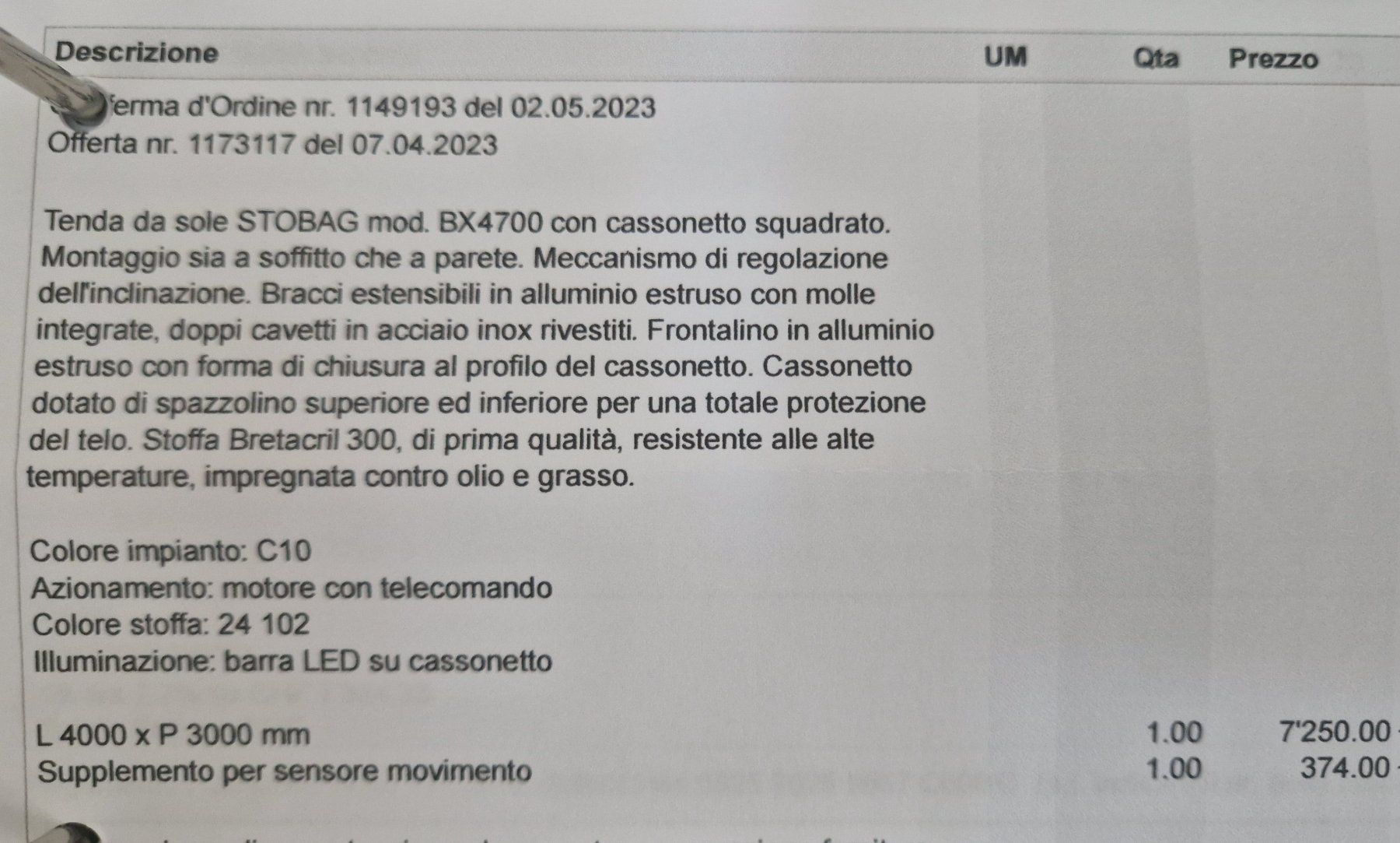 Stobag Tende da sole: Stobag Camabox – Nuovo (secondo la descrizione) da Bellinzona venduto da Bodpa 6