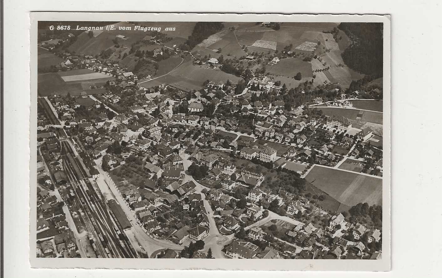 Cartoline postali: Langnau, Luftbild Alpar – Usato da Spiez venduto da Niesen20