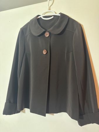 Elegante Herbstjacke/Übergangsjacke, Dunkelbraun, Gr. 40