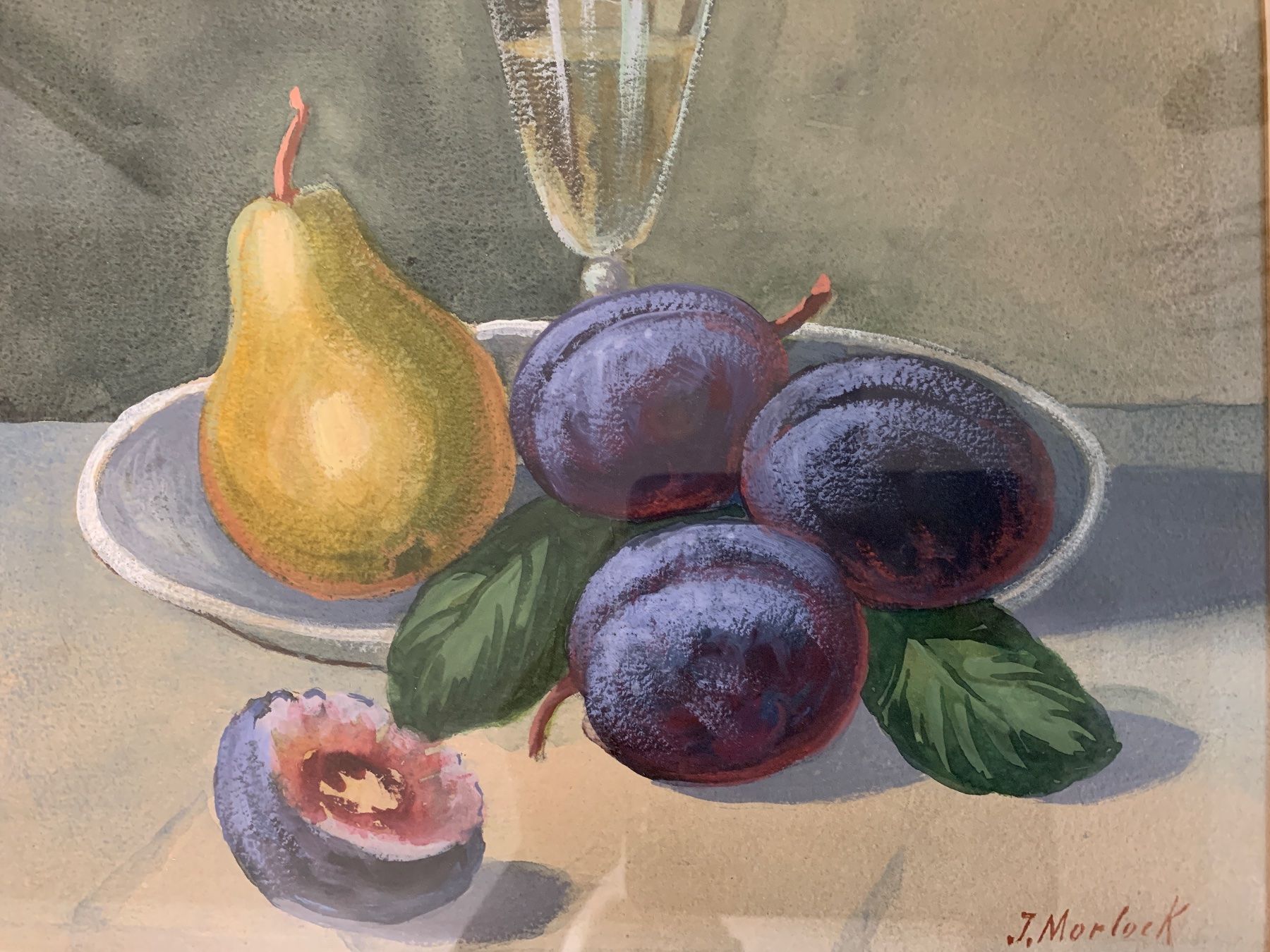 Dipinti: Stillleben auf Papier gemalt J.Morlock – Usato da Biel/Bienne venduto da Katja01112 5