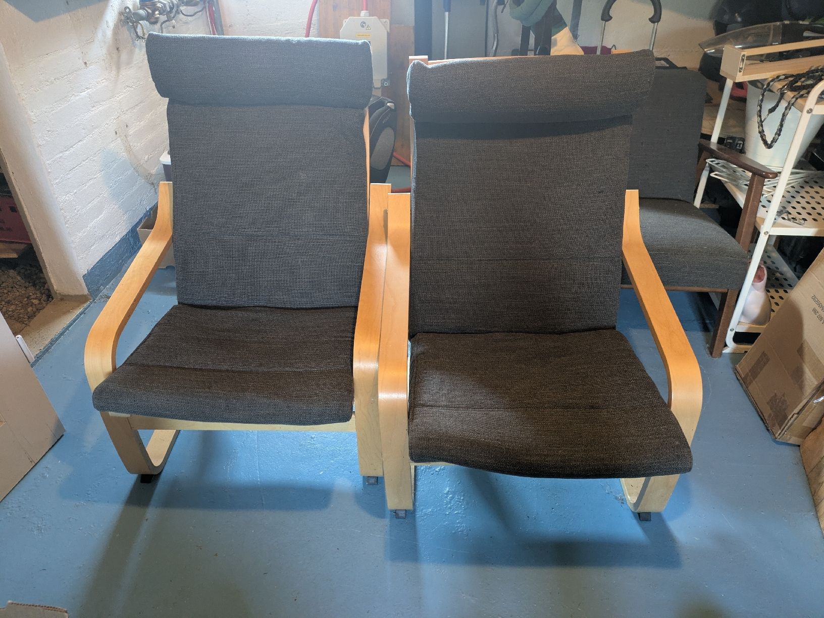 Ikea Poltrone: 2x Poäng Sessel dunkelgrau  – Usato da Bischofszell venduto da mizu19 1