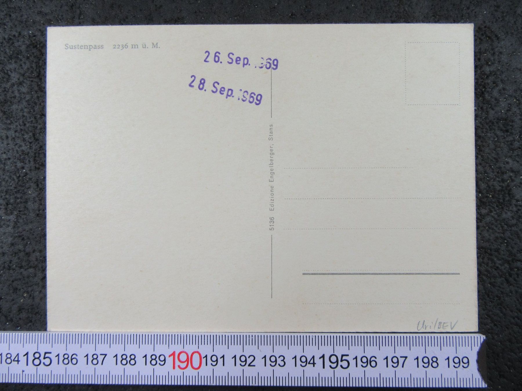 Cartes postales: SUSTENPASS 1969 AK URI – D'occasion à Ettingen par Hausi4711 1