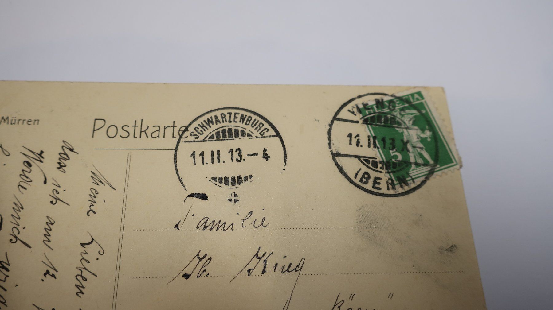 Cartoline postali: Wengen gegen Müren  1913 – Usato da Cormoret venduto da Pascalll2001 4
