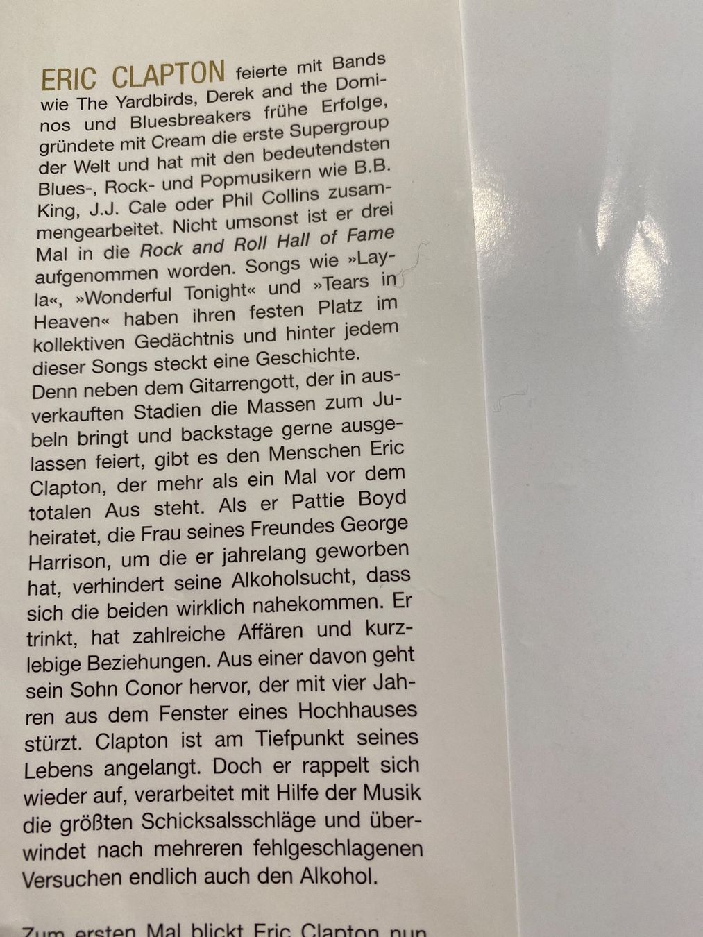 Strumenti musicali: Clapton Eric, mein Leben – Usato da Stettlen venduto da Hansj 2