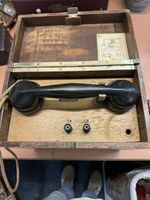 Militär Feldtelefon in Holzkiste TW 484