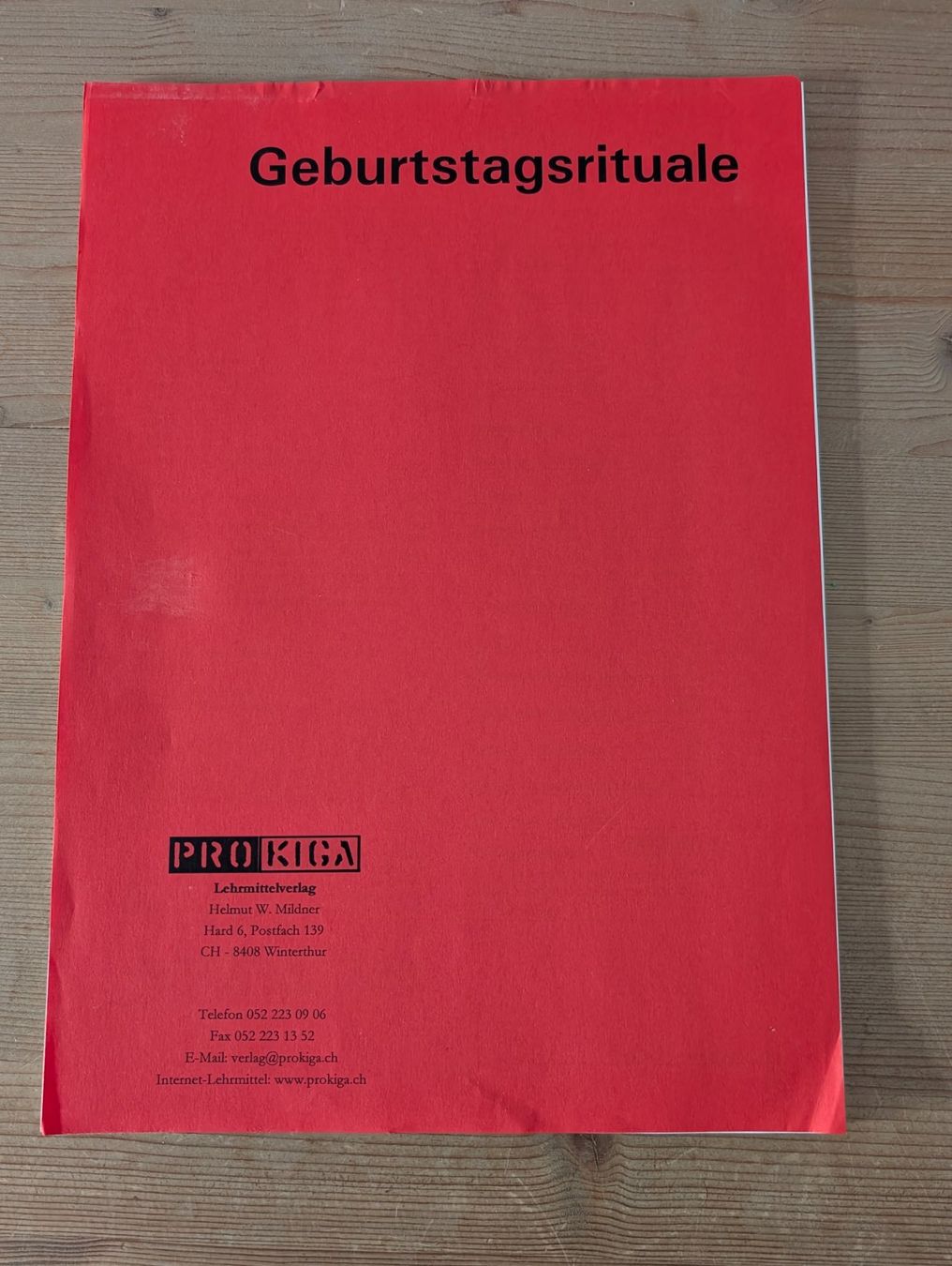 Riviste & Magazine: Prokiga: Geburtstagsrituale – Usato da Weite venduto da Nur63