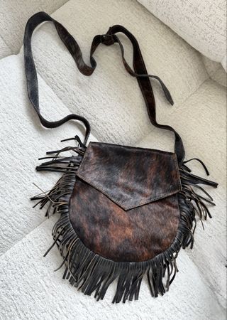 Artisan Crossbody Leder & Fell Tasche– handgefertigt