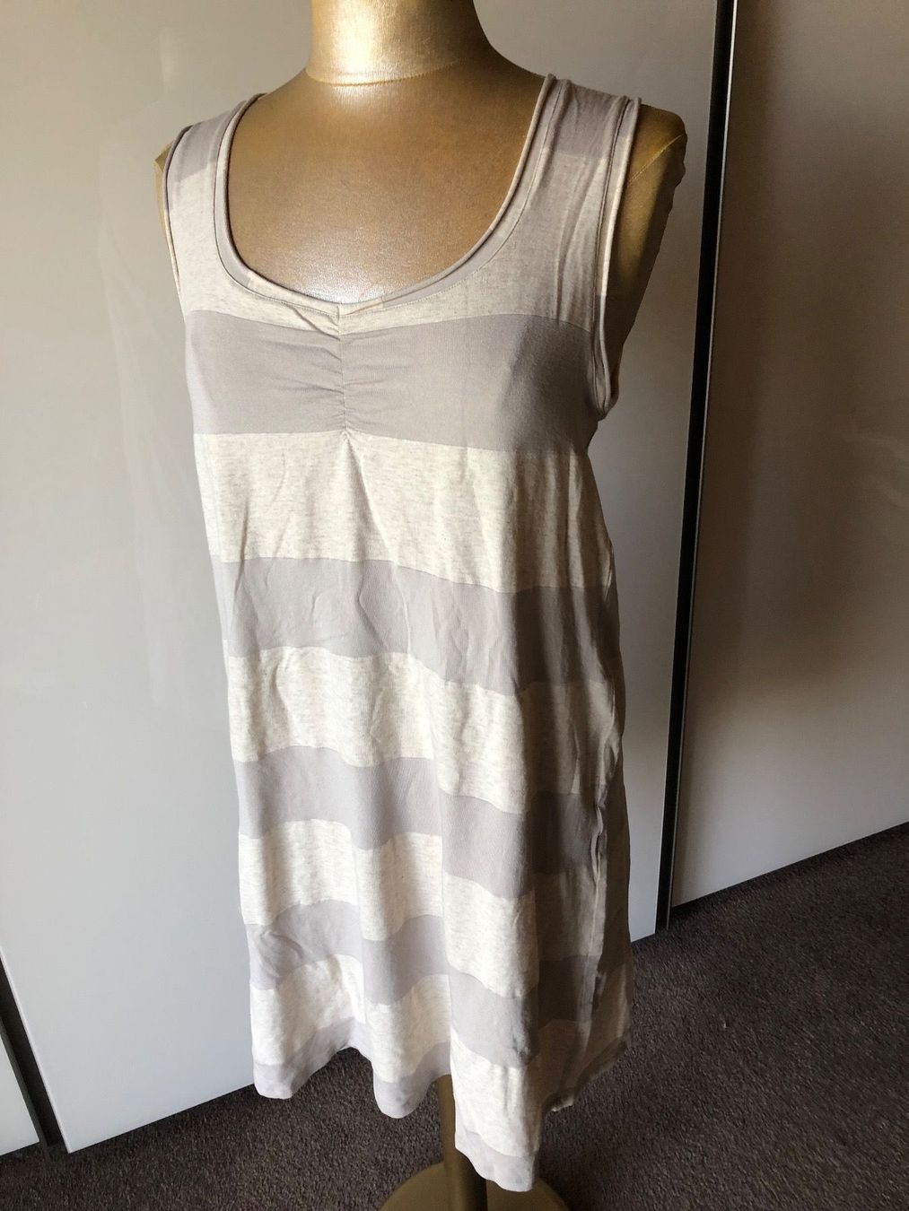Kleider: Robe beige/blanc cassé - Jersey coton L - XL – Gebraucht aus Mézières FR von Daisy16