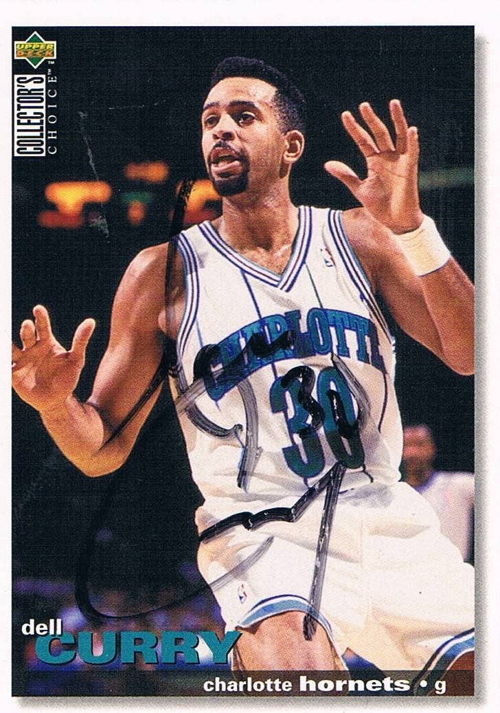 Autografi: Dell Curry 1964- NBA Hornets Autogramm Upper Deck 6x9cm – Usato da Bischofszell venduto da Gottselig