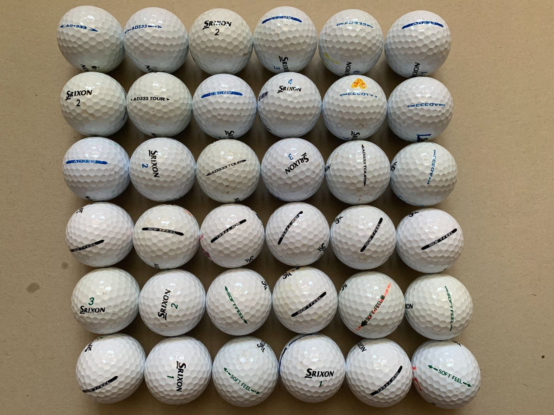 Srixon Bälle: Golfbälle AD333 + SOFTFEEL von SRIXON, 36 Stück – Gebraucht aus Givisiez von Follieran