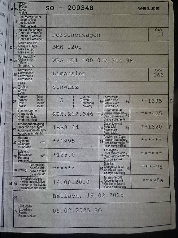 Autos: BMW 120 Benzin Automat MFK – D'occasion à Biel/Bienne par MS90s 4