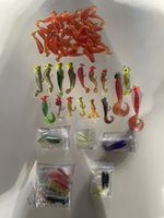 Lot leurres souples pêche carnassier brochet sandre perche