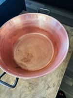 Kupfertopf rund mit Gusseisengriffen 40 cm Durchmesser