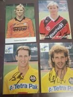 Eintracht Frankfurt - 4x Handsigniert - alte Karten