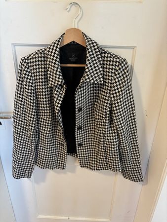 Madeleine Damen Blazer, Hahnentrittmuster, Gr. 38