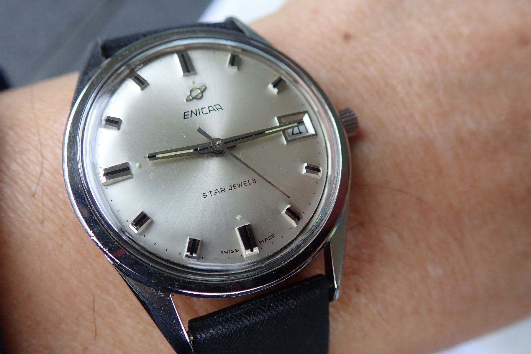 Enicar Orologi: VINTAGE!! ENICAR AUTOMATIC MIT DATTUM – Usato da Wohlen AG venduto da kingwatcheshere
