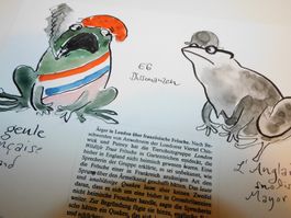 Kunst Röbi Wyss original Zeichnung  Unikat Aquarell  Selten