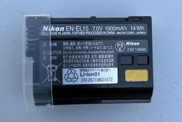 Nikon EN-EL15 Lithium-Ionen Akku 7.0V 1900mAh