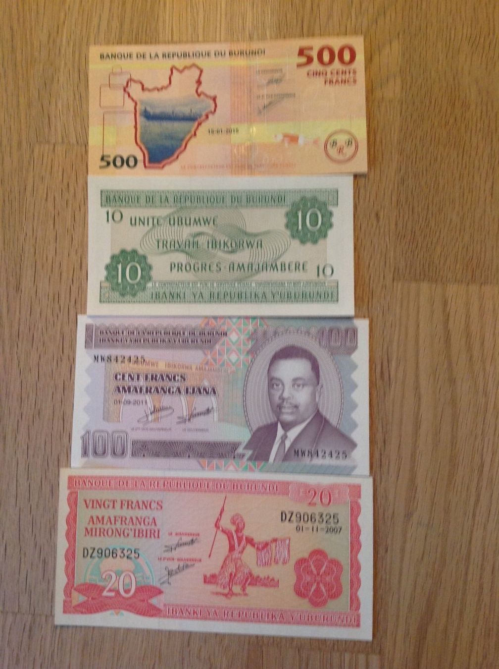 Banconote: Quatre billets de Burundi UNC – Nuovo (secondo la descrizione) da Villars-sur-Glâne venduto da Graca03 1