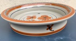 Splendide plat RORSTRAND Sylvia Leuchovius vintage 70' Suède