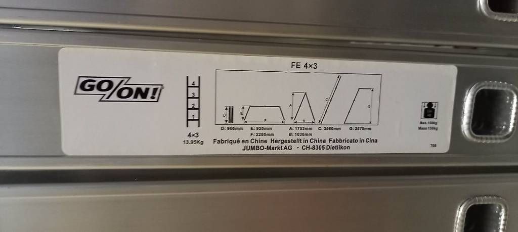 Scale: Universalleiter Go/on 4x3 max 150kg – Nuovo (secondo la descrizione) da Salez venduto da EMERCARO 2
